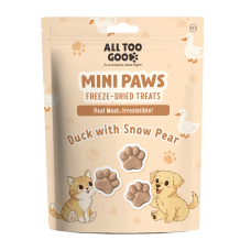 All Too Good  Mini Paws Freeze-Dried Treats Duck 54g, ATG-MP-101, cat Treats, All Too Good, cat Food, catsmart, Food, Treats